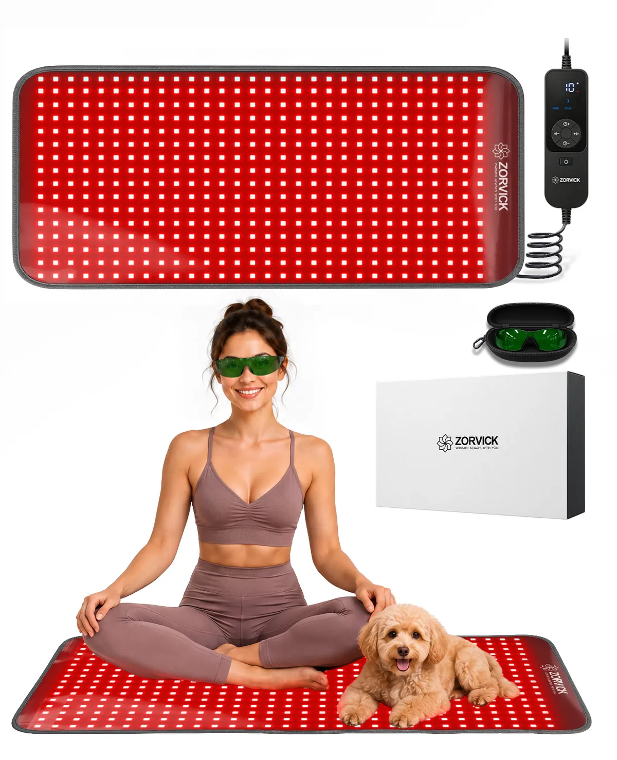 ZORVICK Red Light Therapy Pad — flexible full-coverage light therapy